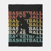 Basketballspieler Vintag Retrostil Fleecedecke (Vorderseite)