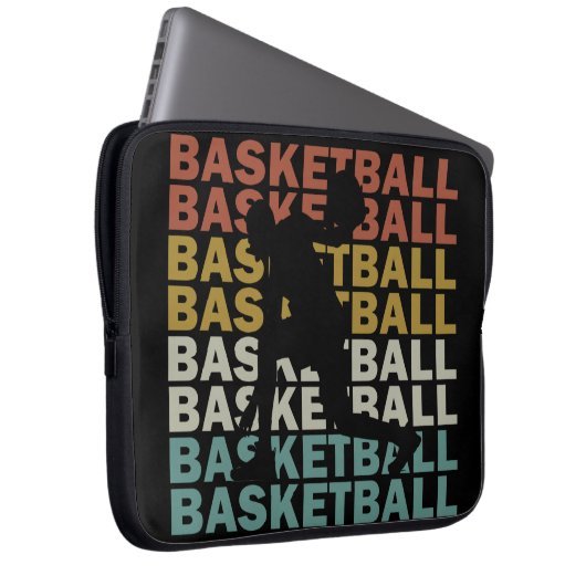 Basketballspieler Vintag Retrostil Laptopschutzhülle (Vorne Rechts)
