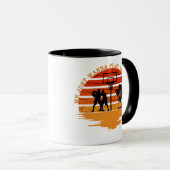 Basketballspieler Vintag Tasse (VorderseiteRechts)