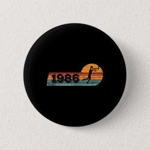 Basketballspieler Vintage Geboren 1986 Geburtstag Button