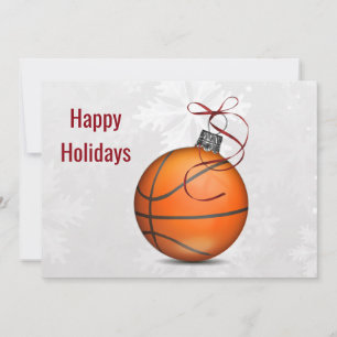 Basketballspieler-Weihnachtsgrüße Feiertagskarte
