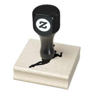 Basketballspielerdesign Holz-Briefmarke Gummistempel