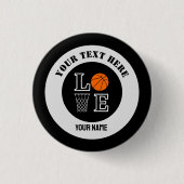 Basketballspielerin Mädchen, Basketball Mädchen Ge Button (Vorderseite)