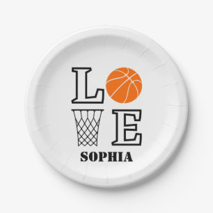 Basketballspielerin Mädchen, Basketball Mädchen Ge Pappteller