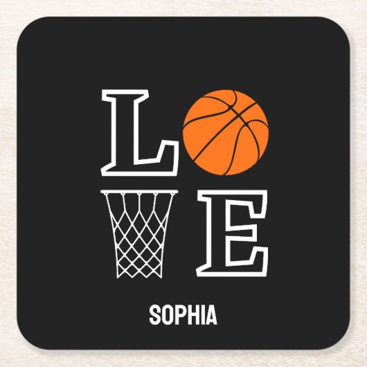 Basketballspielerin Mädchen, Basketball Mädchen Ge Rechteckiger Pappuntersetzer (Vorderseite)