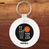 Basketballspielerin Mädchen, Basketball Mädchen Ge Schlüsselanhänger (Vorderseite)