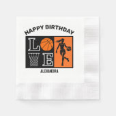 Basketballspielerin Mädchen, Basketball Mädchen Ge Serviette (Vorderseite)