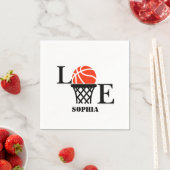 Basketballspielerin Mädchen, Basketball Mädchen Ge Serviette (Beispiel)