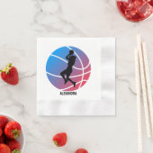 Basketballspielerin Mädchen, Basketball Mädchen Ge Serviette (Beispiel)