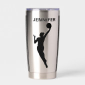 Basketballspielerin Mädchen, Basketball Mädchen Ge Thermobecher (Vorderseite)