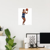 Basketballspielerin Poster (Heimbüro)