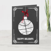 Basketballspielerin Weihnachtskarten Feiertagskarte (Vorderseite)