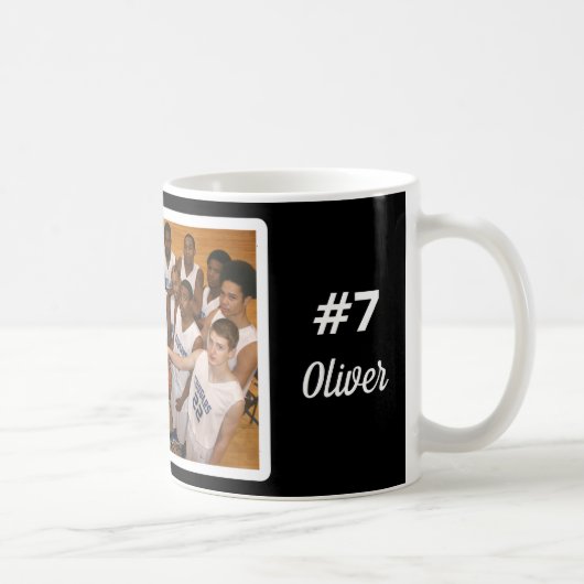 Basketballspielerisches Personalisiertes Foto Kaffeetasse (Rechts)