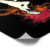 Basketballspielerjunge VINTAG Dunk Poster (Ecke)