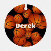 Basketballspielername Jahr Ornament Aus Metall (Vorderseite)