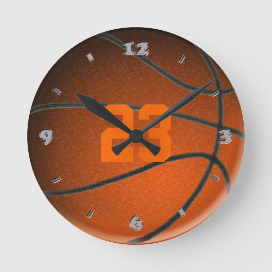 Basketballspielernummer Runde Uhr (Vorderseite)