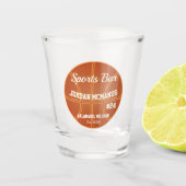 Basketballspielerscheibe Schnapsglas (Vorderseite)
