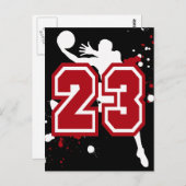 BASKETBALLSPIELNUMMER 23 POSTKARTE (Vorne/Hinten)