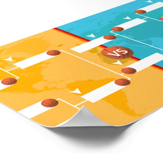 Basketballspielplan Poster (Ecke)