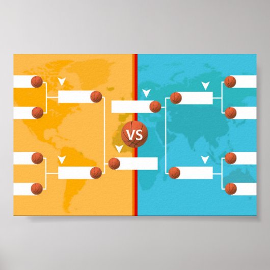 Basketballspielplan Poster (Vorne)