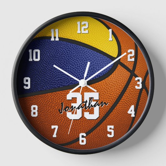 Basketballspielsaal in Blau Uhr (Vorderseite)