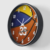 Basketballspielsaal in Blau Uhr (Winkel)