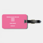 Basketballspieltasche Gepäckanhänger (Rückseite horizontal)