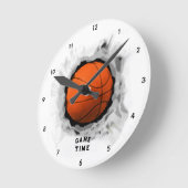 Basketballspielzeit Runde Wanduhr (Winkel)