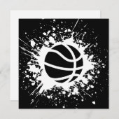Basketballsplatz Einladung (Vorne/Hinten)