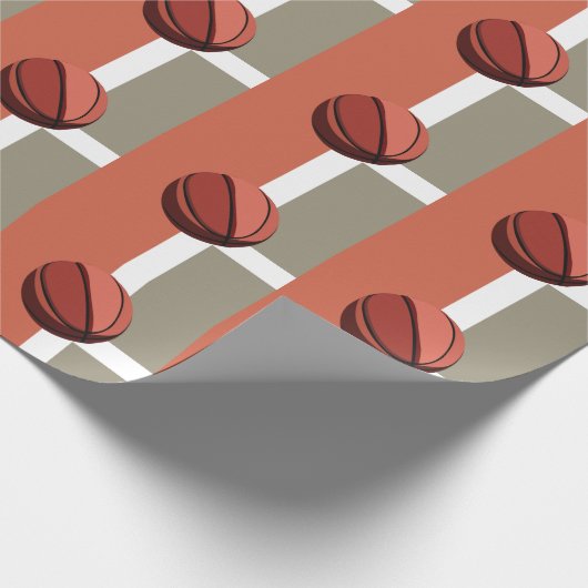 Basketballsport Geschenkpapier (Ecke)