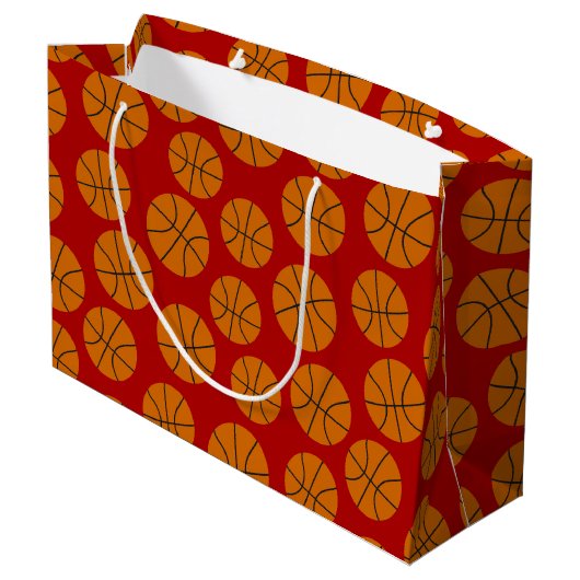 Basketballsport Großes Geschenktüte (Rückseite Schrägansicht)