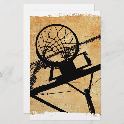 Basketballsport Pop Art Briefpapier (Vorne/Hinten)