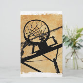 Basketballsport Pop Art Briefpapier (Stehend Vorderseite)