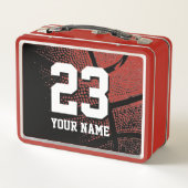 Basketballsportarten für Kinder nach Maß Metall Brotdose (Rückseite)