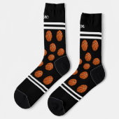 Basketballsportarten tragen Ihren Namen oder Text Socken (Linkes Detail)