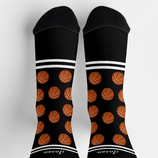 Basketballsportarten tragen Ihren Namen oder Text Socken (Oben)