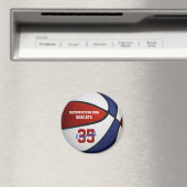 Basketballsportgeschenke in Rot-Blau Magnet (In Situ (Geschirrspüler))