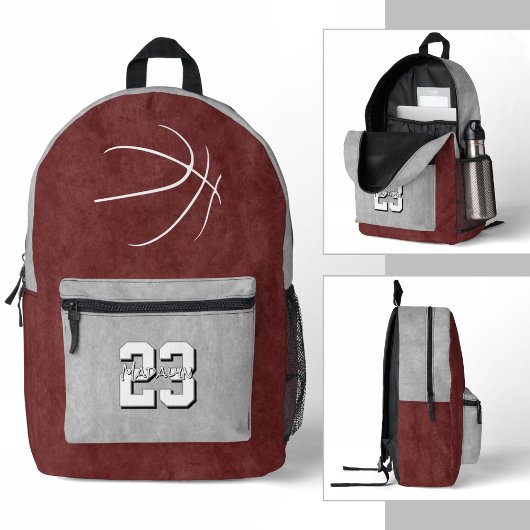 Basketballsportler in Sonderfarben Bedruckter Rucksack