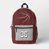 Basketballsportler in Sonderfarben Bedruckter Rucksack (Vorderseite)
