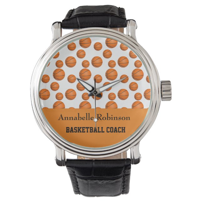 Basketballsportorange Armbanduhr (Vorderseite)