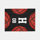 Basketballsportteam Personalisierte Decke (Vorderseite (Horizontal))
