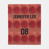 Basketballsportteam Personalisierte Decke (Vorderseite)