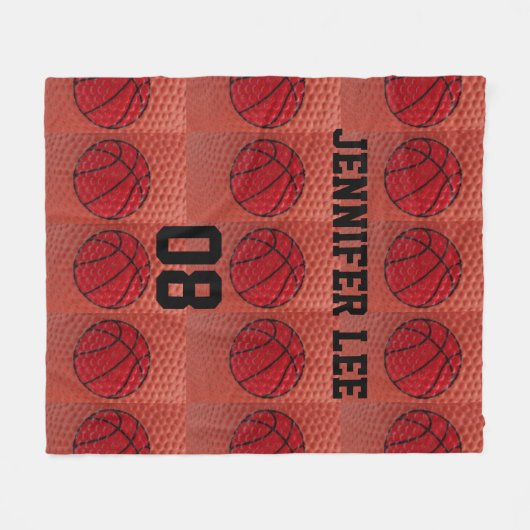 Basketballsportteam Personalisierte Decke (Vorderseite (Horizontal))