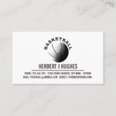 Basketballsymbol, Basketballspieler, Trainer, Foto Visitenkarte (Vorderseite)