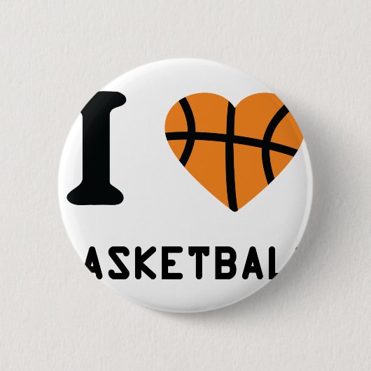 Basketballsymbol der Liebe I Button (Vorderseite)