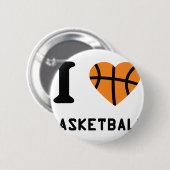 Basketballsymbol der Liebe I Button (Vorne & Hinten)