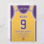 Basketballteam Einladung zum Geburtstag (Vorderseite)