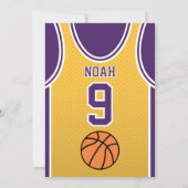 Basketballteam Einladung zum Geburtstag (Rückseite)