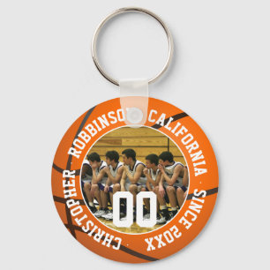 Basketballteam-Foto Schlüsselanhänger