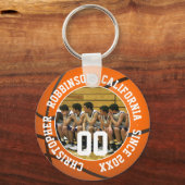 Basketballteam-Foto Schlüsselanhänger (Rückseite)
